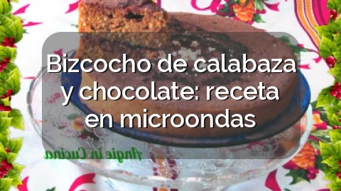 Bizcocho de calabaza y chocolate: receta en microondas