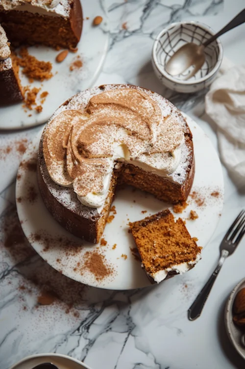 Bizcocho de calabaza, almendra y canela