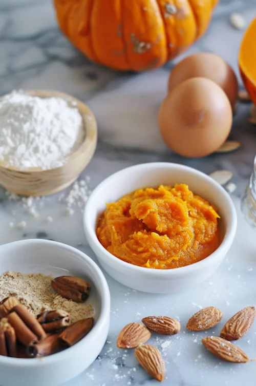 ingredientes Bizcocho de calabaza, almendra y canela