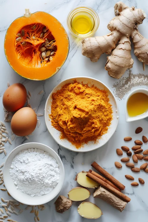 ingredientes Bizcocho de calabaza en Thermomix