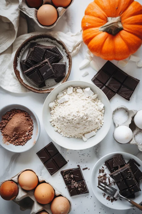 ingredientes Bizcocho de calabaza y chocolate en Thermomix