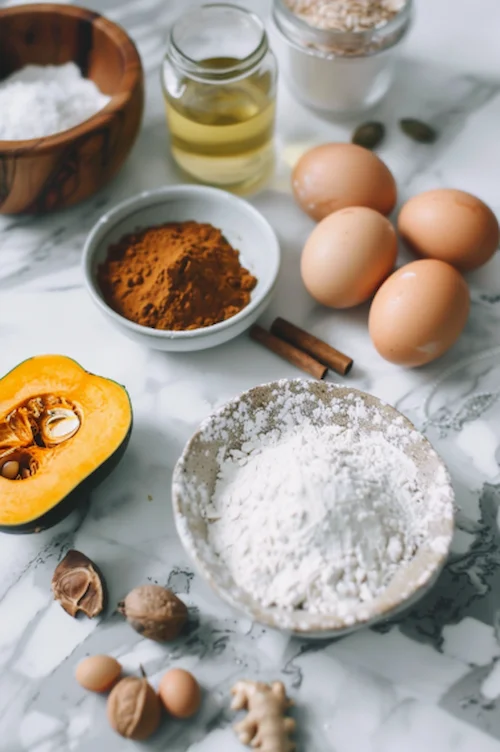 ingredientes Bizcocho de calabaza y coco