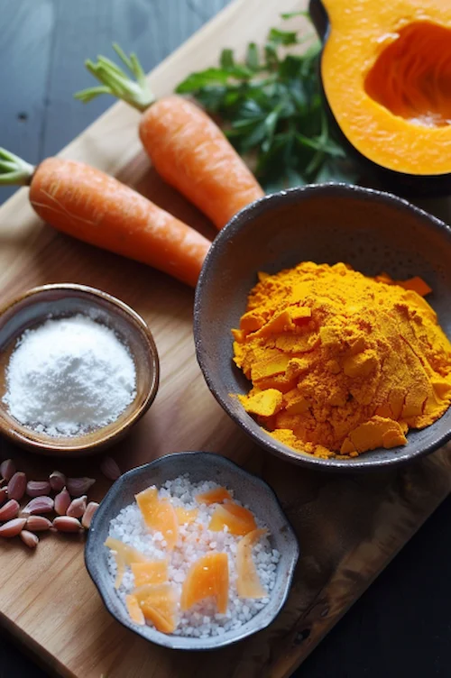 ingredientes Bizcocho de calabaza y zanahoria: receta para Thermomix